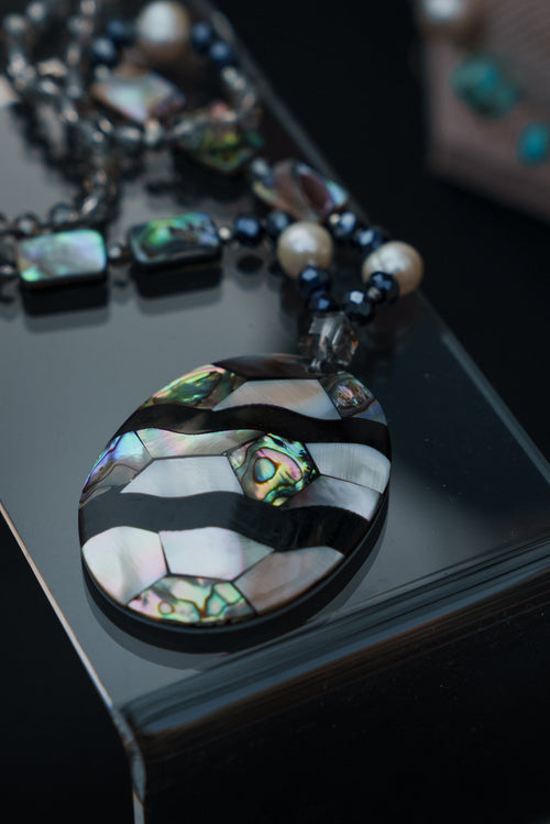 Abalone | Pearl Pendant Necklace