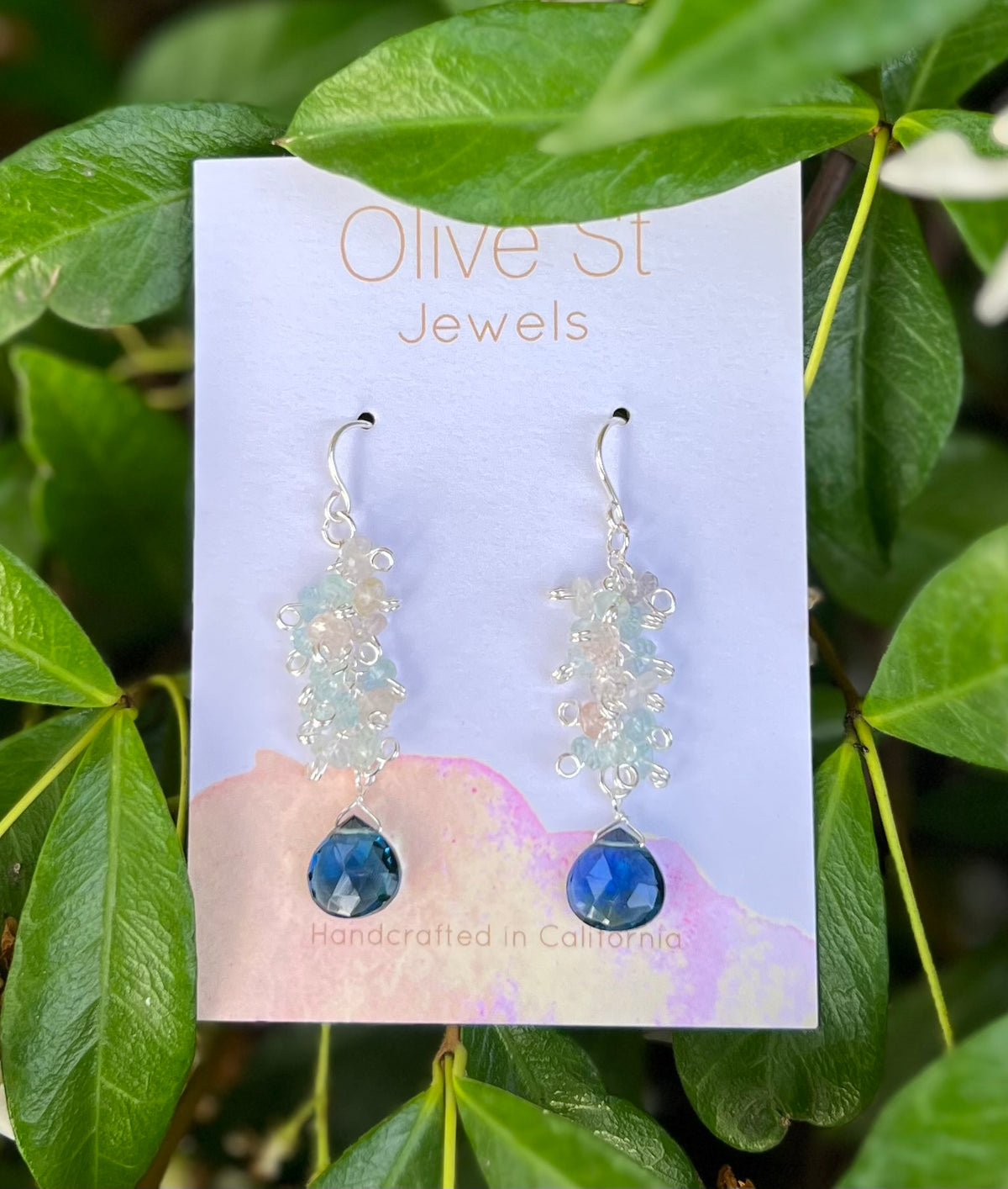 Blue Quartz | Aquamarine Drop Earrings